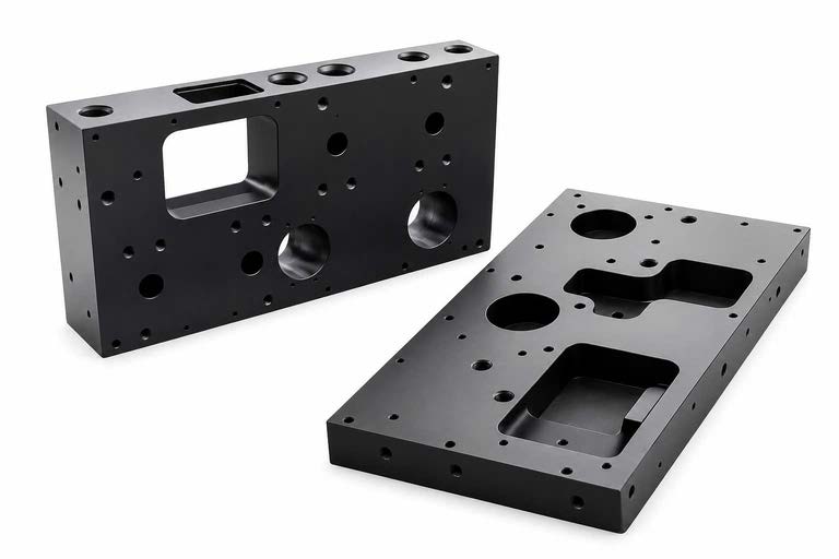 Black finished machined fixtures