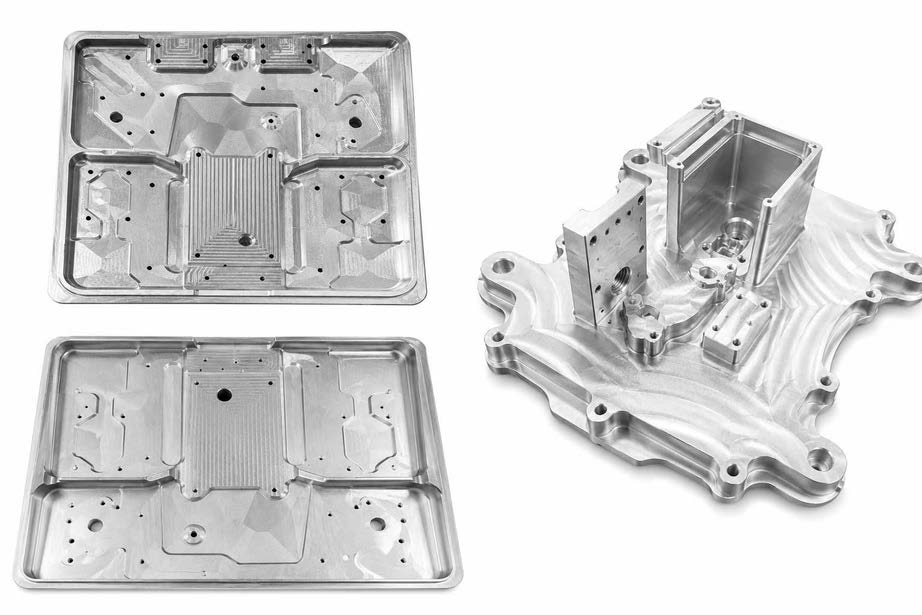 Precision machined aluminum trays